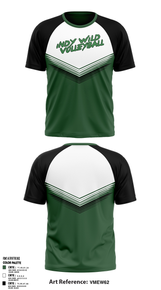 Indy Wild Volleyball 47140100 Short Sleeve Performance Shirt - 10