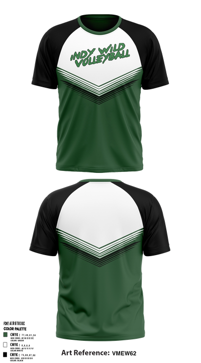 Indy Wild Volleyball 47140100 Short Sleeve Performance Shirt - 10
