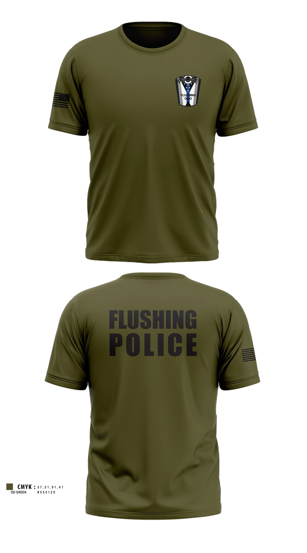 Flushing Police Department 31857858 Short Sleeve Performance Shirt - 3
