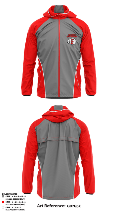 Fallbrook Pop Warner Football League 2743978 Windbreaker - 1