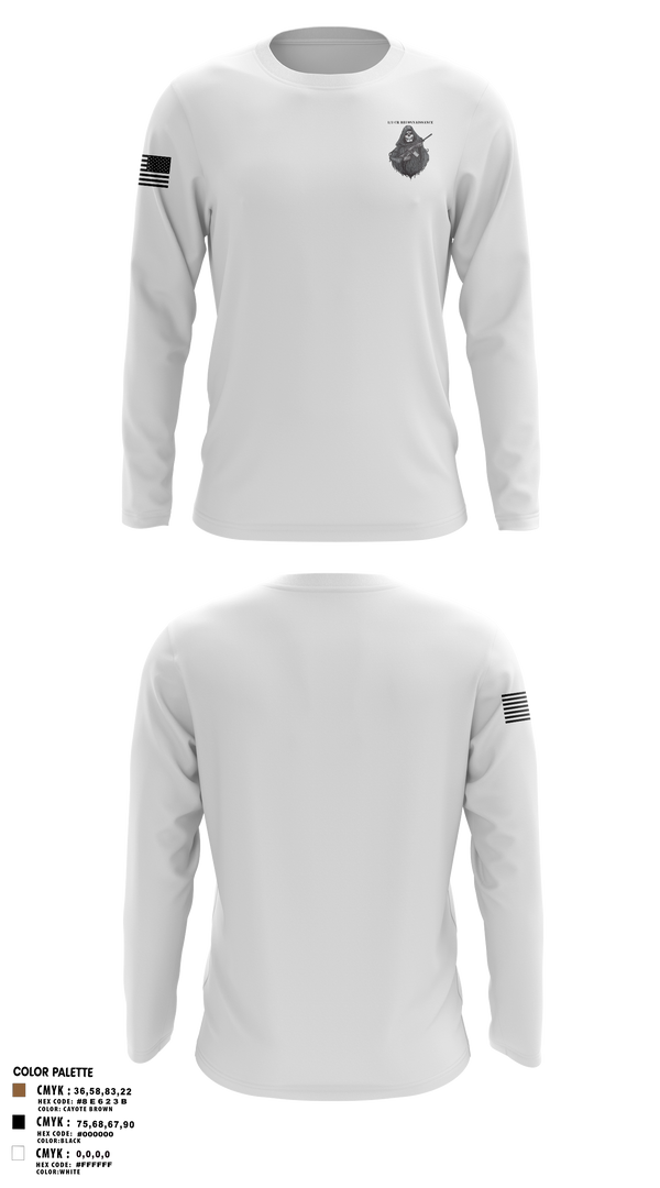 Long Sleeve Performance Shirt, 1/3 CR Reconnaissance, , Teamtime, Team time, sublimation, custom sports apparel, team uniforms, spirit wear, spiritwear, sports uniforms, custom shirts, team store, custom team store, fundraiser sports, apparel fundraiser