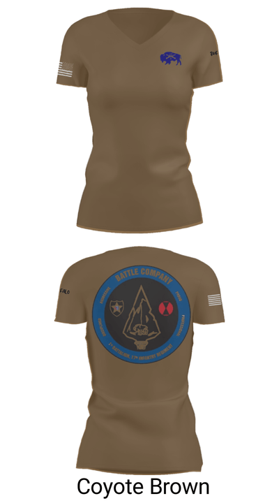 Battle company 1-17IN 67217435 Women's Short Sleeve V-neck Shirt - 8