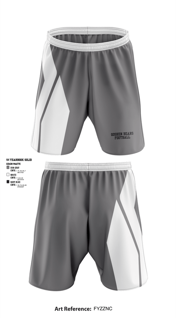 Athletic Shorts With Pockets, Goshen Bears, Football, Teamtime, Team time, sublimation, custom sports apparel, team uniforms, spirit wear, spiritwear, sports uniforms, custom shirts, team store, custom team store, fundraiser sports, apparel fundraiser