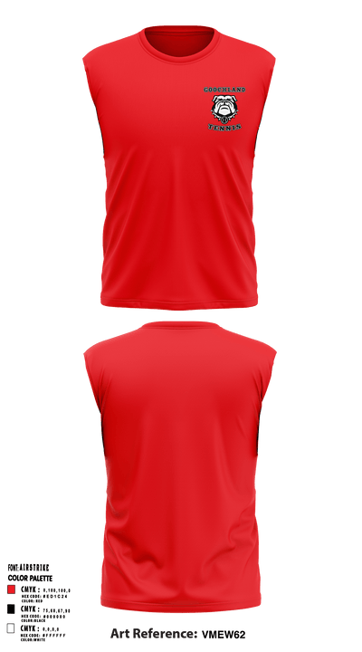 GHS Boys Tennis 65528303 Sleeveless Performance Shirt - 2