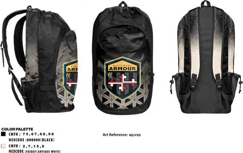 Gear Bag, Baltimore Amour, Men's Soccer, Teamtime, Team time, sublimation, custom sports apparel, team uniforms, spirit wear, spiritwear, sports uniforms, custom shirts, team store, custom team store, fundraiser sports, apparel fundraiser