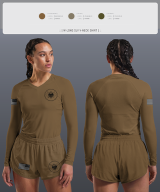 Women's Long Sleeve Vneck Shirt, , National Guard, Teamtime, Team time, sublimation, custom sports apparel, team uniforms, spirit wear, spiritwear, sports uniforms, custom shirts, team store, custom team store, fundraiser sports, apparel fundraiser