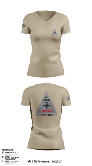 Women's Short Sleeve Vneck Shirt, 19th TASS, Air Force, Teamtime, Team time, sublimation, custom sports apparel, team uniforms, spirit wear, spiritwear, sports uniforms, custom shirts, team store, custom team store, fundraiser sports, apparel fundraiser