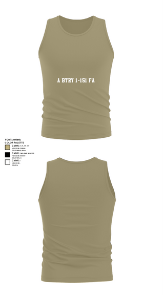 Tank Top, A BTRY 1-151 FA, National Guard, Teamtime, Team time, sublimation, custom sports apparel, team uniforms, spirit wear, spiritwear, sports uniforms, custom shirts, team store, custom team store, fundraiser sports, apparel fundraiser