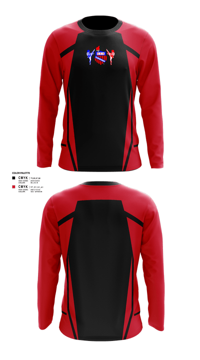U.S Taekwondo Academy 66464649 Long Sleeve Performance Shirt - 1