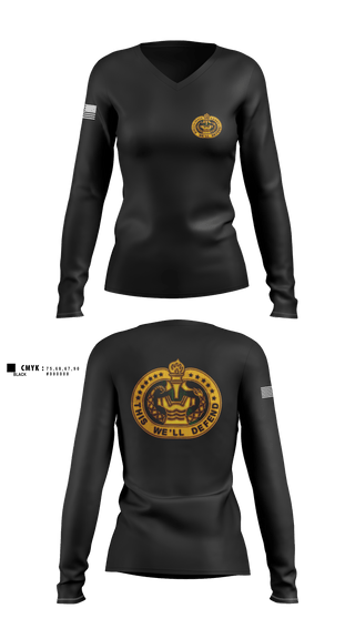 Women's Long Sleeve Vneck Shirt, DS DavisDS Davis, , Teamtime, Team time, sublimation, custom sports apparel, team uniforms, spirit wear, spiritwear, sports uniforms, custom shirts, team store, custom team store, fundraiser sports, apparel fundraiser