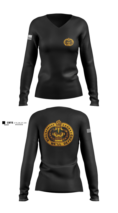 DS Davis 5549191 Women's Long Sleeve V-neck Shirt - 2