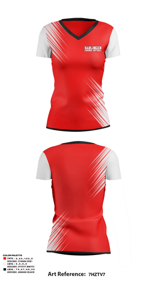 Women's Short Sleeve Vneck Shirt, Harlingen Cardinal Softball, Softball, Teamtime, Team time, sublimation, custom sports apparel, team uniforms, spirit wear, spiritwear, sports uniforms, custom shirts, team store, custom team store, fundraiser sports, apparel fundraiser