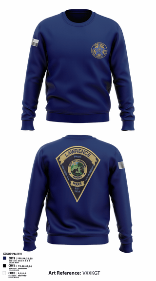 Crew Neck Sweatshirt, Lawrence Police FOP 1599, Police, Teamtime, Team time, sublimation, custom sports apparel, team uniforms, spirit wear, spiritwear, sports uniforms, custom shirts, team store, custom team store, fundraiser sports, apparel fundraiser