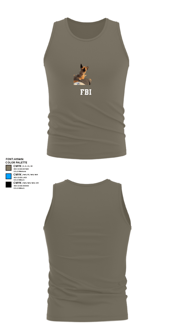 Tank Top, FBI, Police, Teamtime, Team time, sublimation, custom sports apparel, team uniforms, spirit wear, spiritwear, sports uniforms, custom shirts, team store, custom team store, fundraiser sports, apparel fundraiser