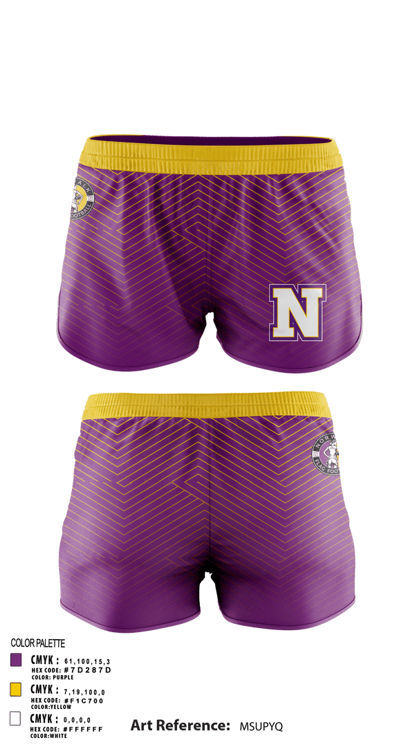Women's Shorts, Norwalk Girls Flag Football, Football, Teamtime, Team time, sublimation, custom sports apparel, team uniforms, spirit wear, spiritwear, sports uniforms, custom shirts, team store, custom team store, fundraiser sports, apparel fundraiser