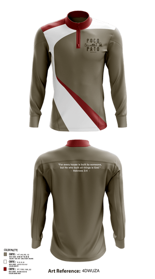 Quarter Zip Jacket, Poco Pato, , Teamtime, Team time, sublimation, custom sports apparel, team uniforms, spirit wear, spiritwear, sports uniforms, custom shirts, team store, custom team store, fundraiser sports, apparel fundraiser
