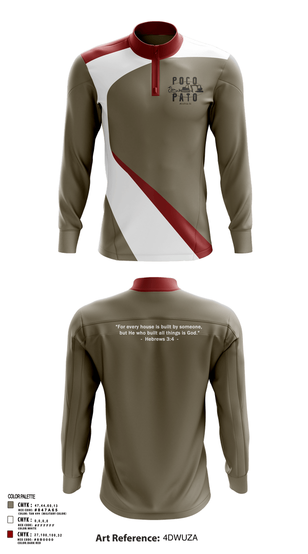 Quarter Zip Jacket, Poco Pato, , Teamtime, Team time, sublimation, custom sports apparel, team uniforms, spirit wear, spiritwear, sports uniforms, custom shirts, team store, custom team store, fundraiser sports, apparel fundraiser