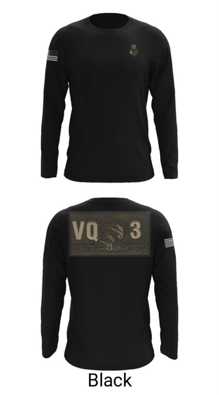 Long Sleeve Performance Shirt, VQ-3 DET TRVS, Navy, Teamtime, Team time, sublimation, custom sports apparel, team uniforms, spirit wear, spiritwear, sports uniforms, custom shirts, team store, custom team store, fundraiser sports, apparel fundraiser