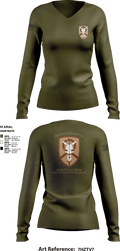 1st Platoon, 423 TC 69151656 Women's Long Sleeve V-neck Shirt - 1