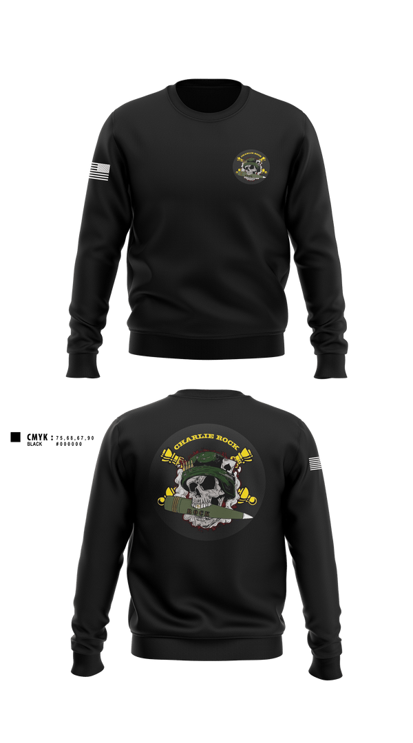 Crew Neck Sweatshirt, Charlie rock, Army, Teamtime, Team time, sublimation, custom sports apparel, team uniforms, spirit wear, spiritwear, sports uniforms, custom shirts, team store, custom team store, fundraiser sports, apparel fundraiser