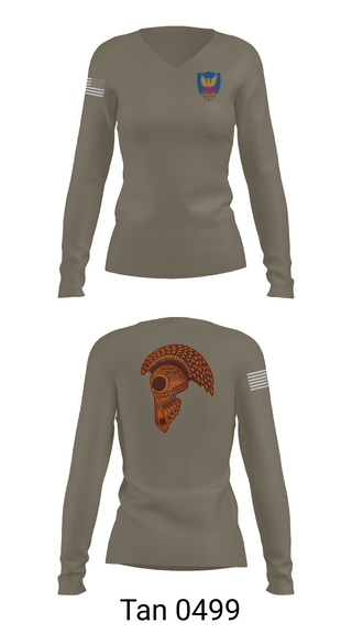 Women's Long Sleeve Vneck Shirt, HHC, 311th (T)SC, , Teamtime, Team time, sublimation, custom sports apparel, team uniforms, spirit wear, spiritwear, sports uniforms, custom shirts, team store, custom team store, fundraiser sports, apparel fundraiser
