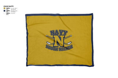 Navy Youth Hockey 69647370 Blanket - 2