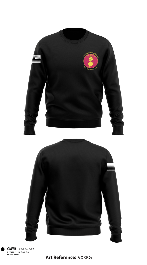 Crew Neck Sweatshirt, 129th Heavy Transport Company129 TC CO, Army, Teamtime, Team time, sublimation, custom sports apparel, team uniforms, spirit wear, spiritwear, sports uniforms, custom shirts, team store, custom team store, fundraiser sports, apparel fundraiser