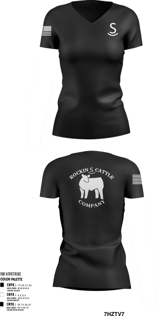 Women's Short Sleeve Vneck Shirt, Rockin S cattle Co.Rockin S cattle Co., , Teamtime, Team time, sublimation, custom sports apparel, team uniforms, spirit wear, spiritwear, sports uniforms, custom shirts, team store, custom team store, fundraiser sports, apparel fundraiser