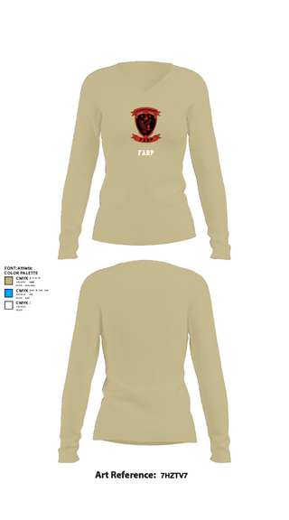 Women's Long Sleeve Vneck Shirt, FARP, Air Force, Teamtime, Team time, sublimation, custom sports apparel, team uniforms, spirit wear, spiritwear, sports uniforms, custom shirts, team store, custom team store, fundraiser sports, apparel fundraiser