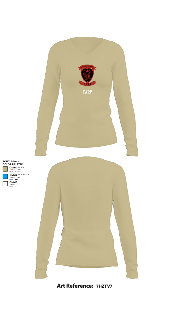 Women's Long Sleeve Vneck Shirt, FARP, Air Force, Teamtime, Team time, sublimation, custom sports apparel, team uniforms, spirit wear, spiritwear, sports uniforms, custom shirts, team store, custom team store, fundraiser sports, apparel fundraiser