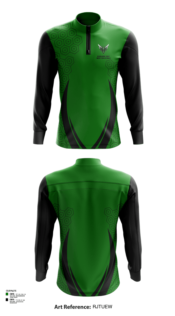 Quarter Zip Jacket, Highland Prep West Volleyball, Women's Volleyball, Teamtime, Team time, sublimation, custom sports apparel, team uniforms, spirit wear, spiritwear, sports uniforms, custom shirts, team store, custom team store, fundraiser sports, apparel fundraiser