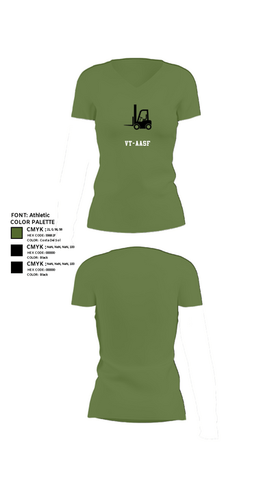 VT-AASF 28903855 Women's Short Sleeve V-neck Shirt - 42