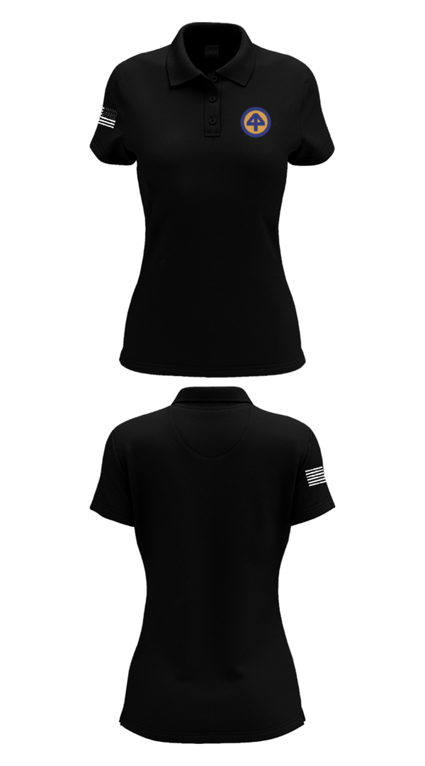 Women's Short Sleeve Performance Polo, A CO 2-113th, Army, Teamtime, Team time, sublimation, custom sports apparel, team uniforms, spirit wear, spiritwear, sports uniforms, custom shirts, team store, custom team store, fundraiser sports, apparel fundraiser