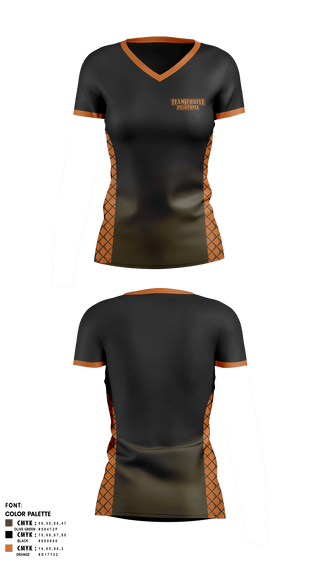 Women's Short Sleeve Vneck Shirt, Team Thrive Pelotonia, Cycling, Teamtime, Team time, sublimation, custom sports apparel, team uniforms, spirit wear, spiritwear, sports uniforms, custom shirts, team store, custom team store, fundraiser sports, apparel fundraiser