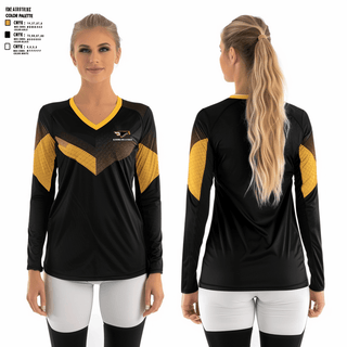 Women's Long Sleeve Vneck Shirt, Algoma High School Volleyball, Women's Volleyball, Teamtime, Team time, sublimation, custom sports apparel, team uniforms, spirit wear, spiritwear, sports uniforms, custom shirts, team store, custom team store, fundraiser sports, apparel fundraiser