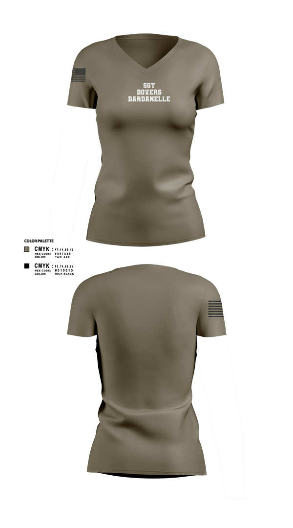 Women's Short Sleeve Vneck Shirt, B CO 2nd PLT, National Guard, Teamtime, Team time, sublimation, custom sports apparel, team uniforms, spirit wear, spiritwear, sports uniforms, custom shirts, team store, custom team store, fundraiser sports, apparel fundraiser