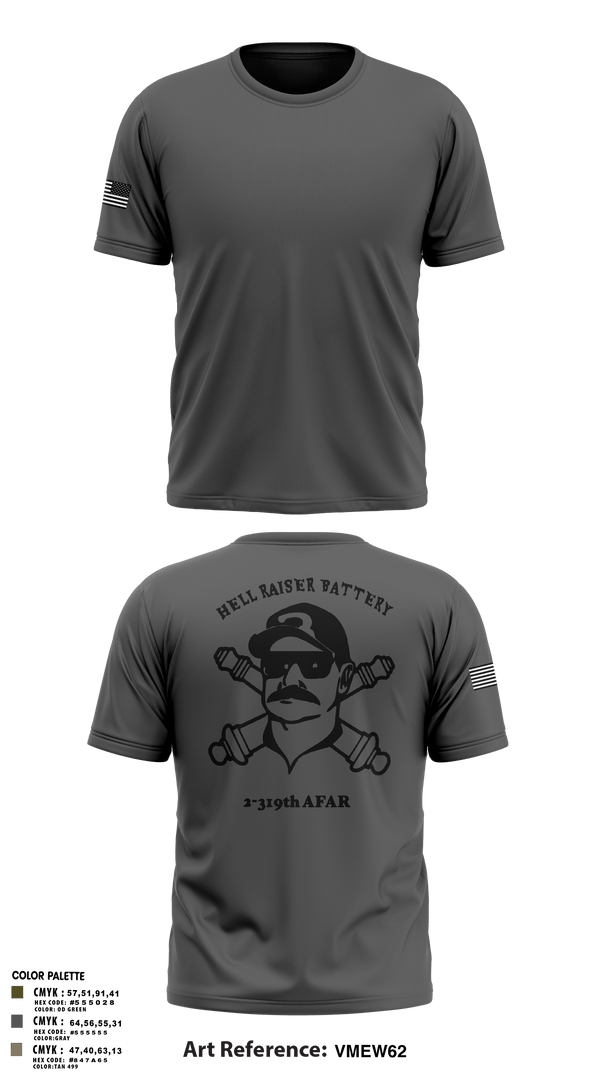 Old School Cotton Feel Shirt, HHB 2-319 AFAR, Army, Teamtime, Team time, sublimation, custom sports apparel, team uniforms, spirit wear, spiritwear, sports uniforms, custom shirts, team store, custom team store, fundraiser sports, apparel fundraiser