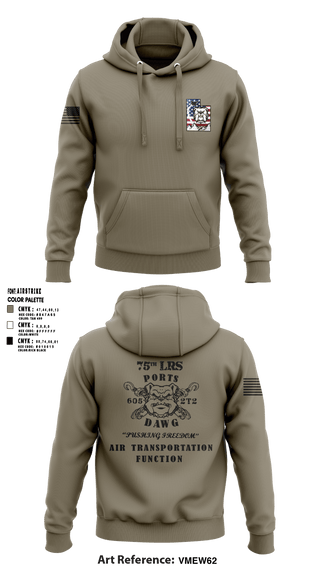 Hoodie, 75 LRS, Air Force, Teamtime, Team time, sublimation, custom sports apparel, team uniforms, spirit wear, spiritwear, sports uniforms, custom shirts, team store, custom team store, fundraiser sports, apparel fundraiser