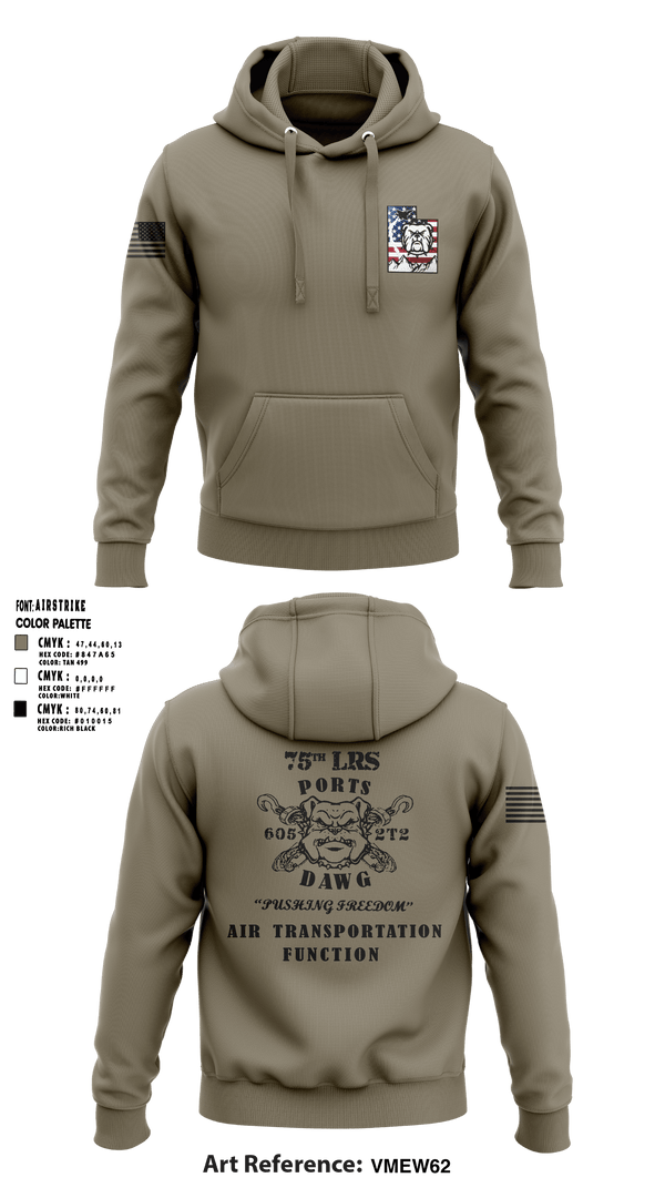 Hoodie, 75 LRS, Air Force, Teamtime, Team time, sublimation, custom sports apparel, team uniforms, spirit wear, spiritwear, sports uniforms, custom shirts, team store, custom team store, fundraiser sports, apparel fundraiser