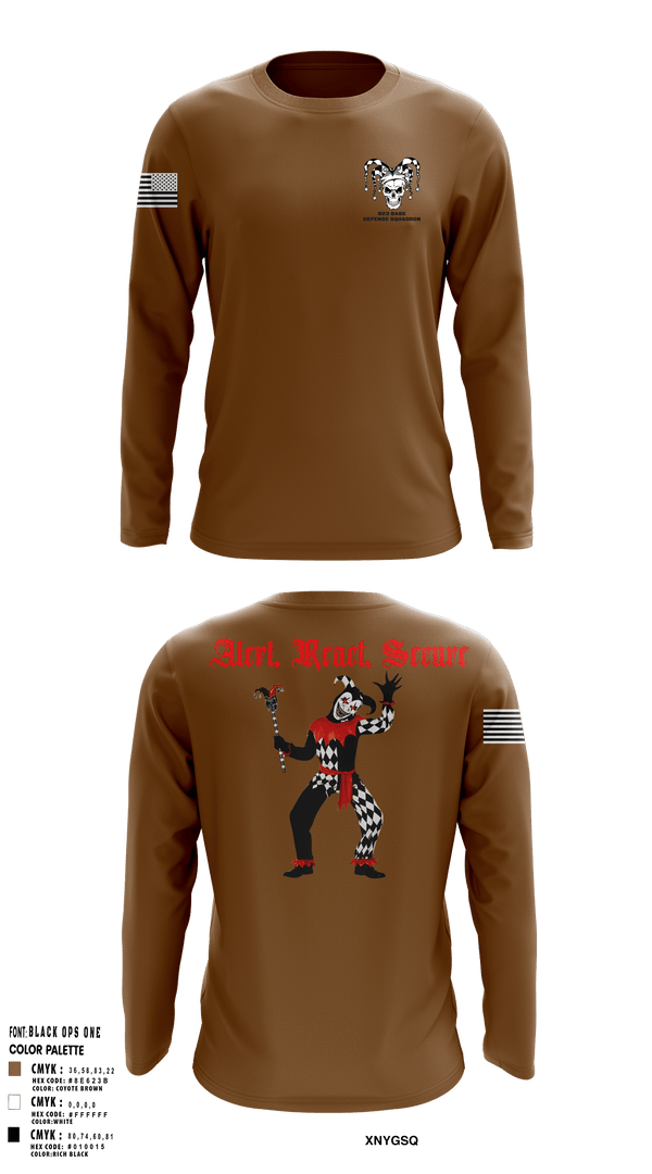 Long Sleeve Performance Shirt, 23 FSS823 Base Defense Squadron, , Teamtime, Team time, sublimation, custom sports apparel, team uniforms, spirit wear, spiritwear, sports uniforms, custom shirts, team store, custom team store, fundraiser sports, apparel fundraiser