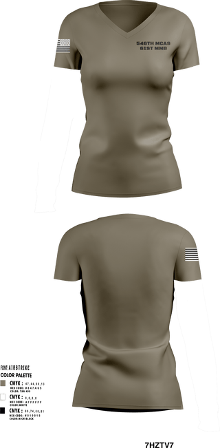 Women's Short Sleeve Vneck Shirt, 546th mcas 61st mmb, Army, Teamtime, Team time, sublimation, custom sports apparel, team uniforms, spirit wear, spiritwear, sports uniforms, custom shirts, team store, custom team store, fundraiser sports, apparel fundraiser