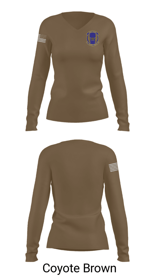 Women's Long Sleeve Vneck Shirt, 51SFS Metal Tigers, Air Force, Teamtime, Team time, sublimation, custom sports apparel, team uniforms, spirit wear, spiritwear, sports uniforms, custom shirts, team store, custom team store, fundraiser sports, apparel fundraiser