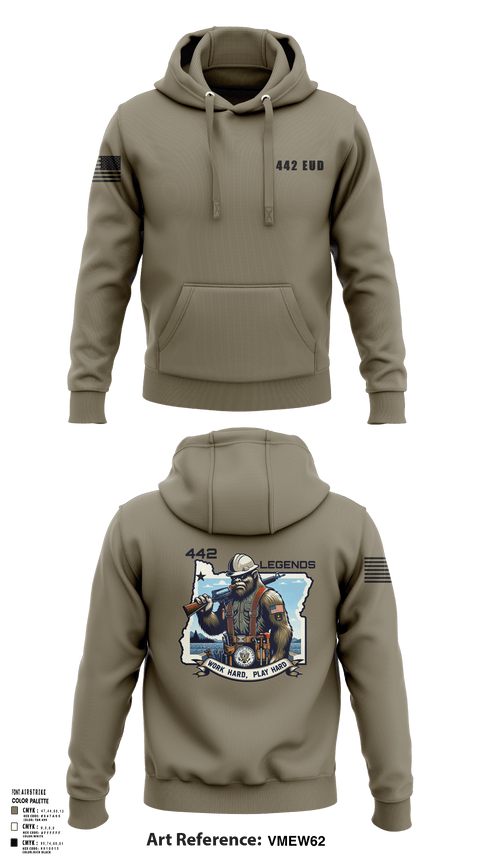 Hoodie, 442 EUD, National Guard, Teamtime, Team time, sublimation, custom sports apparel, team uniforms, spirit wear, spiritwear, sports uniforms, custom shirts, team store, custom team store, fundraiser sports, apparel fundraiser