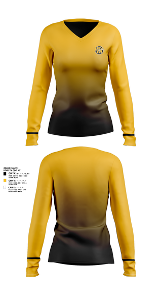 Women's Long Sleeve Vneck Shirt, Watkins Memorial High School Girls Golf, Golf, Teamtime, Team time, sublimation, custom sports apparel, team uniforms, spirit wear, spiritwear, sports uniforms, custom shirts, team store, custom team store, fundraiser sports, apparel fundraiser