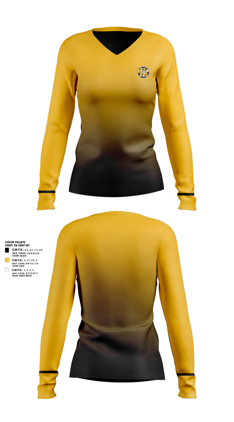 Women's Long Sleeve Vneck Shirt, Watkins Memorial High School Girls Golf, Golf, Teamtime, Team time, sublimation, custom sports apparel, team uniforms, spirit wear, spiritwear, sports uniforms, custom shirts, team store, custom team store, fundraiser sports, apparel fundraiser