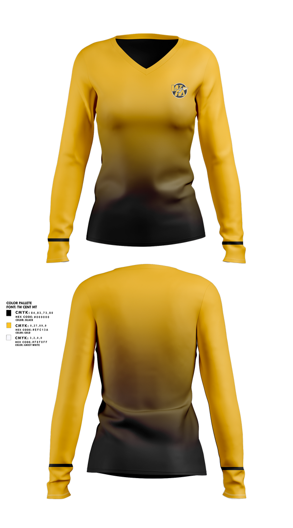 Women's Long Sleeve Vneck Shirt, Watkins Memorial High School Girls Golf, Golf, Teamtime, Team time, sublimation, custom sports apparel, team uniforms, spirit wear, spiritwear, sports uniforms, custom shirts, team store, custom team store, fundraiser sports, apparel fundraiser
