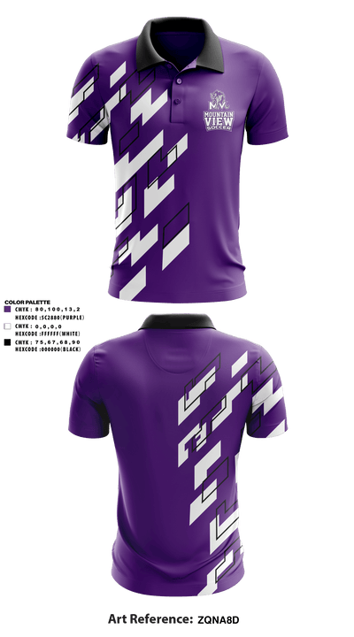Mountain View High School Soccer 78324886 Short Sleeve Performance Polo - 3