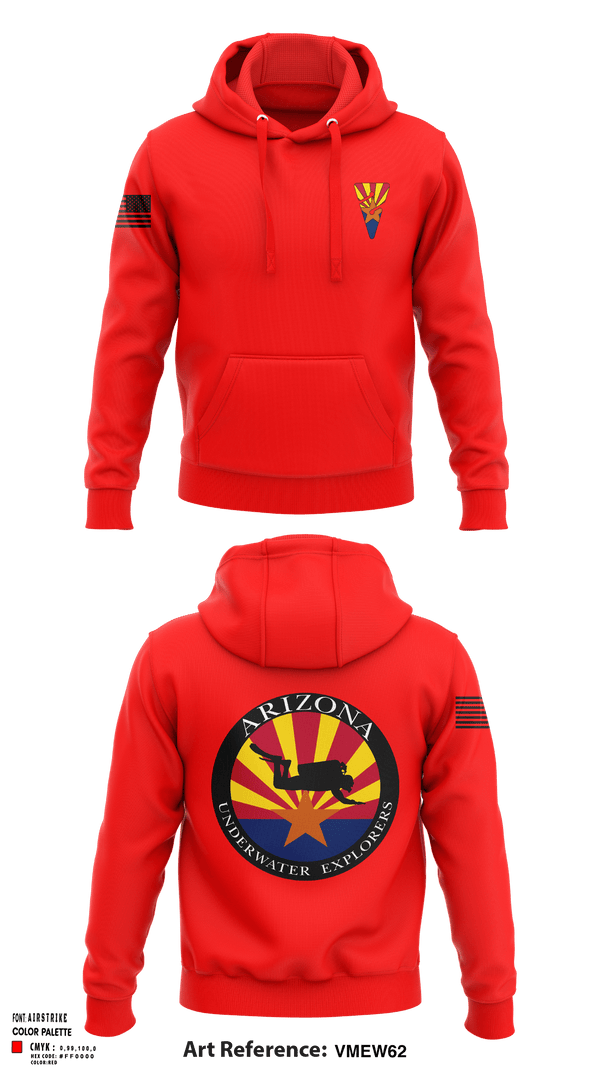 Hoodie, Arizona Underwater Explorers, Police, Teamtime, Team time, sublimation, custom sports apparel, team uniforms, spirit wear, spiritwear, sports uniforms, custom shirts, team store, custom team store, fundraiser sports, apparel fundraiser