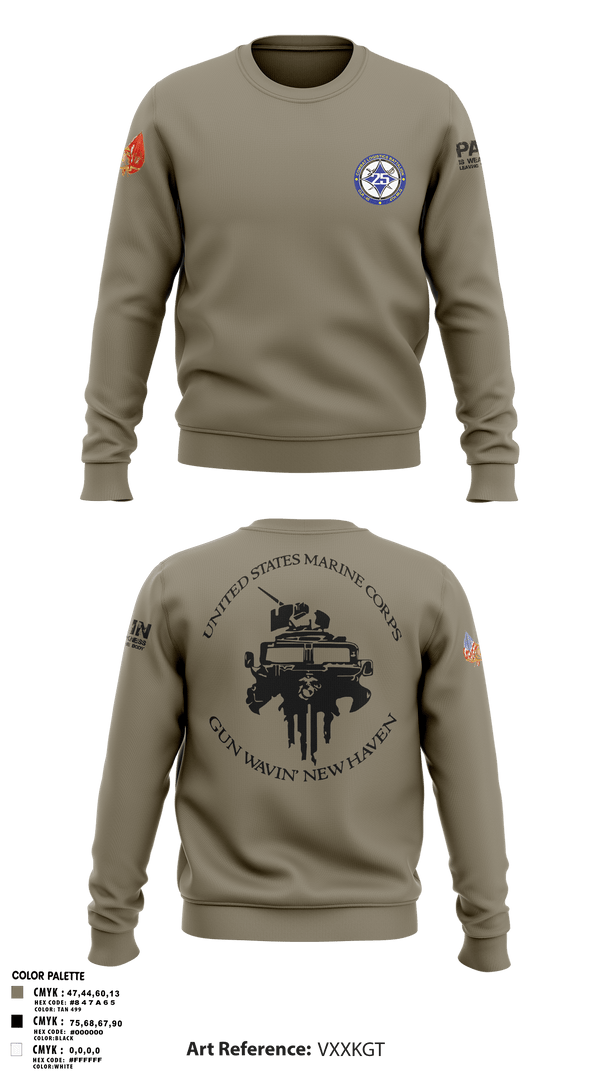 Crew Neck Sweatshirt, Maintenance Service Company, Marines, Teamtime, Team time, sublimation, custom sports apparel, team uniforms, spirit wear, spiritwear, sports uniforms, custom shirts, team store, custom team store, fundraiser sports, apparel fundraiser