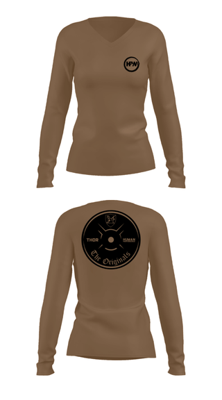 Women's Long Sleeve Vneck Shirt, 10th Special Forces HPW, , Teamtime, Team time, sublimation, custom sports apparel, team uniforms, spirit wear, spiritwear, sports uniforms, custom shirts, team store, custom team store, fundraiser sports, apparel fundraiser